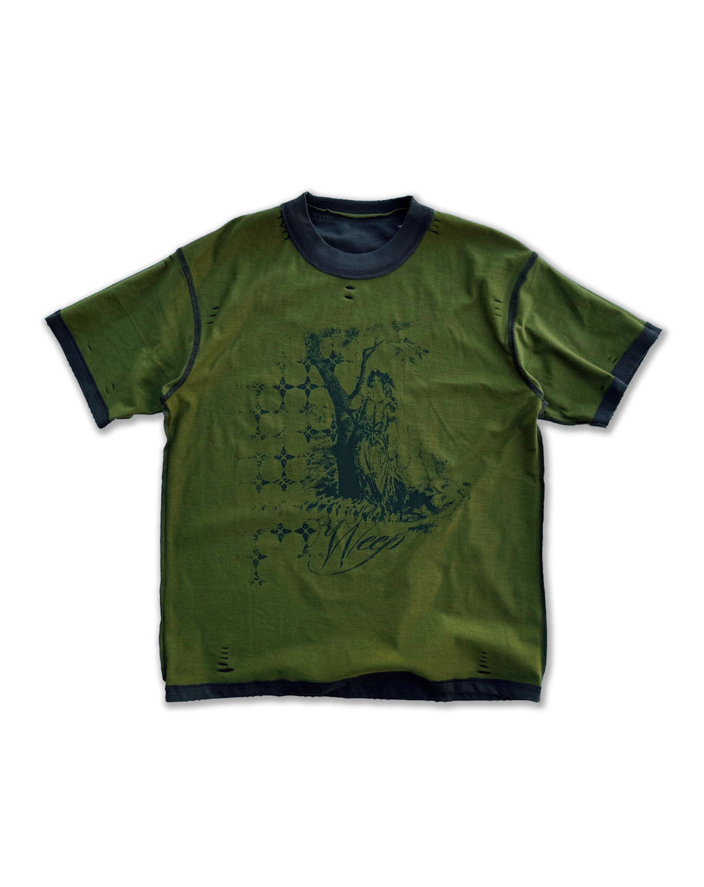 'ROT/WEEP' reversible t-shirt - GREEN