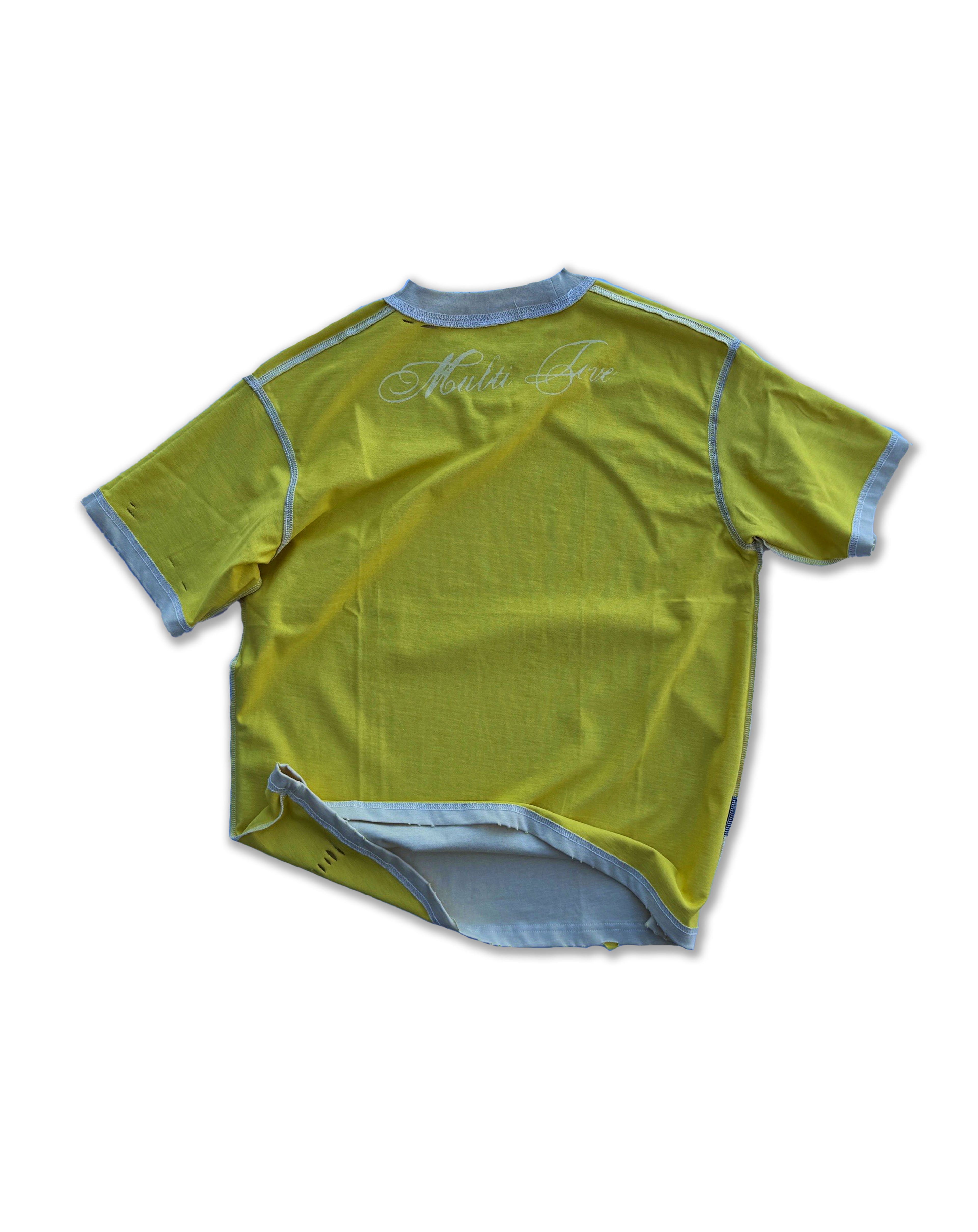 'ROT/WEEP' reversible t-shirt - YELLOW