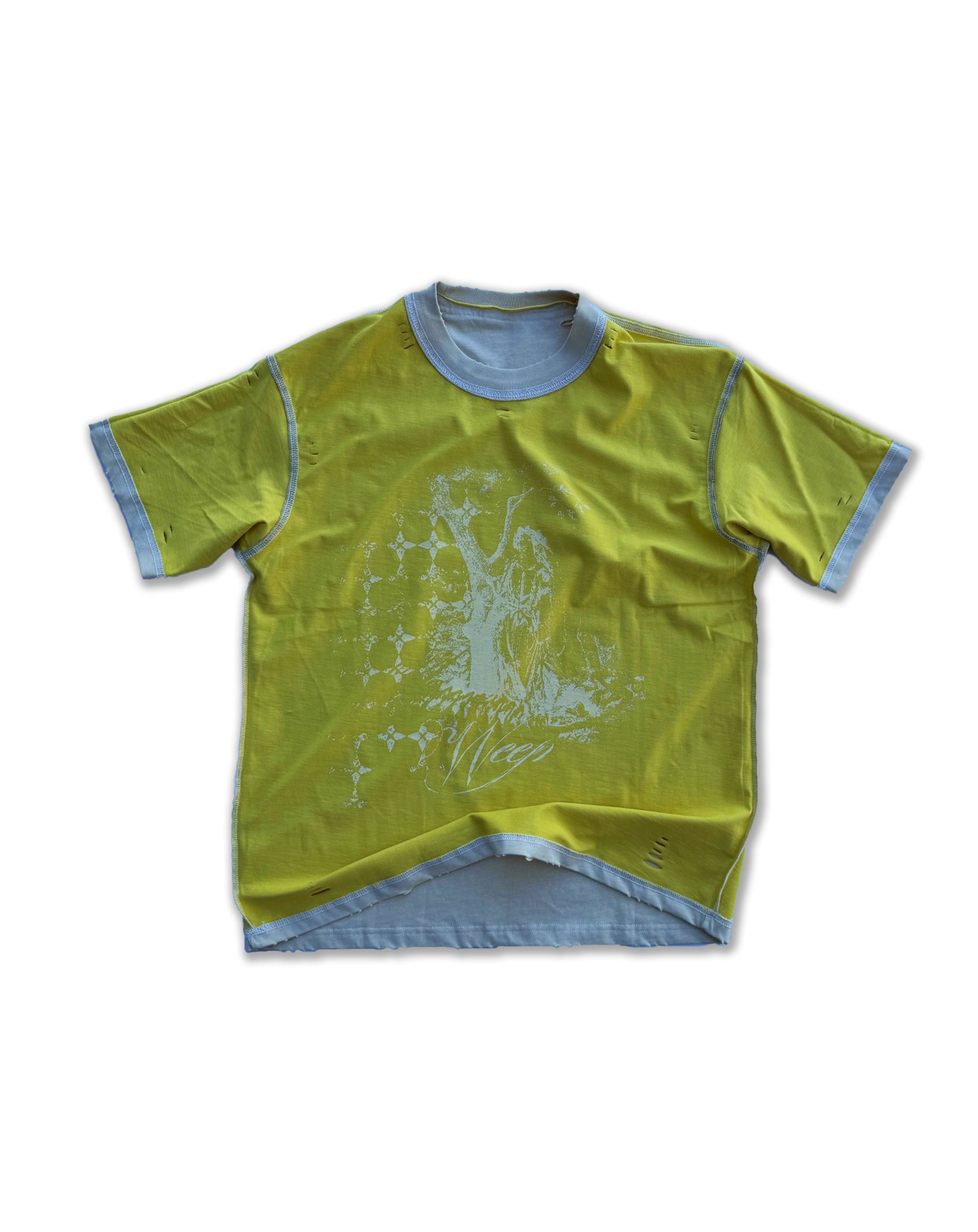 'ROT/WEEP' reversible t-shirt - YELLOW