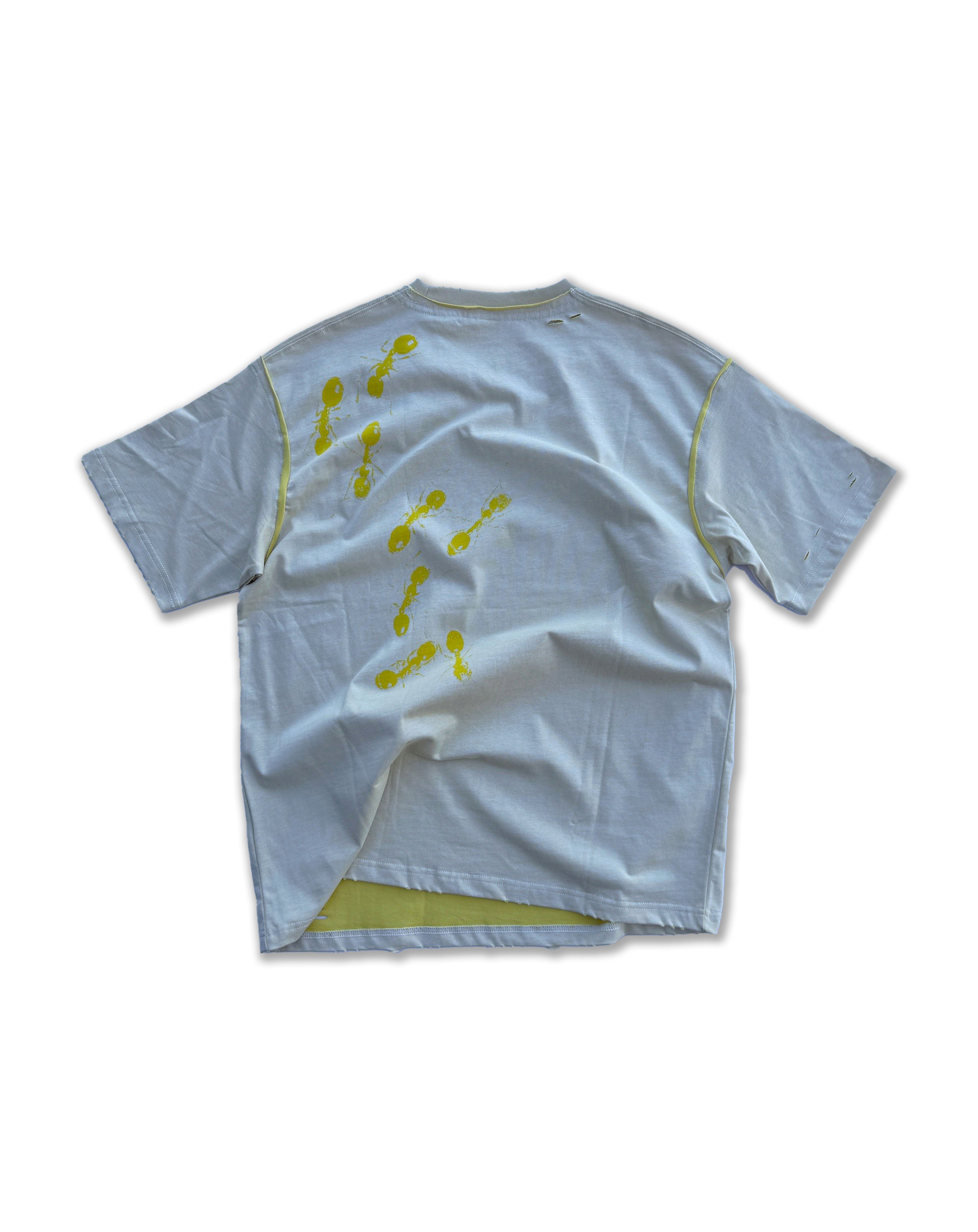 'ROT/WEEP' reversible t-shirt - YELLOW