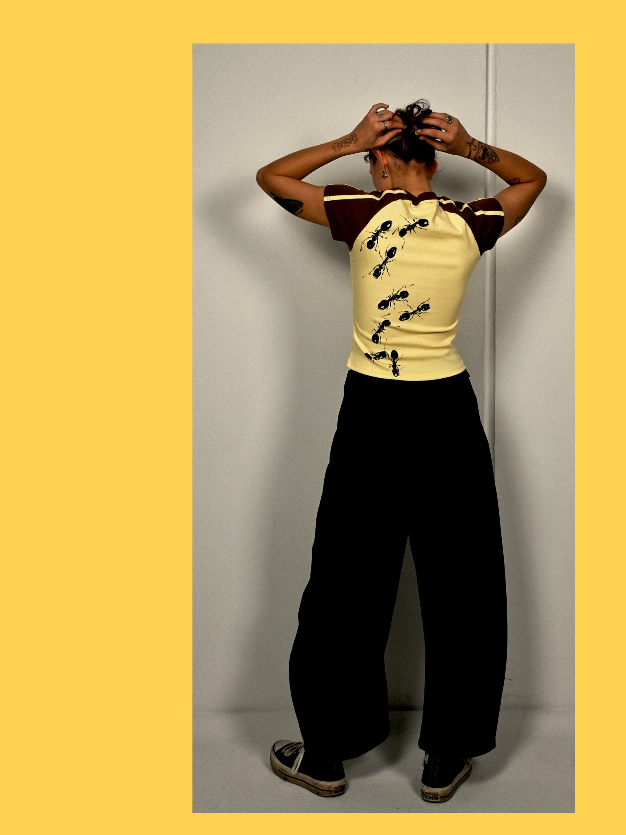 'ROT' baby tee - YELLOW