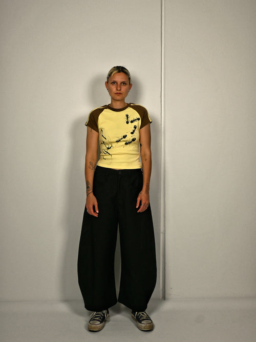 'ROT' baby tee - YELLOW