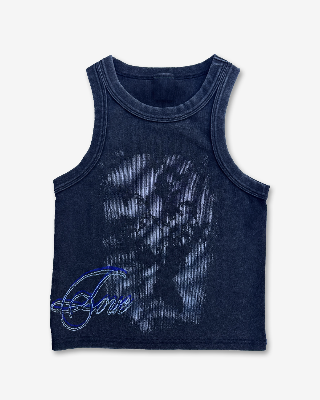 FLOWER BURST- black tank