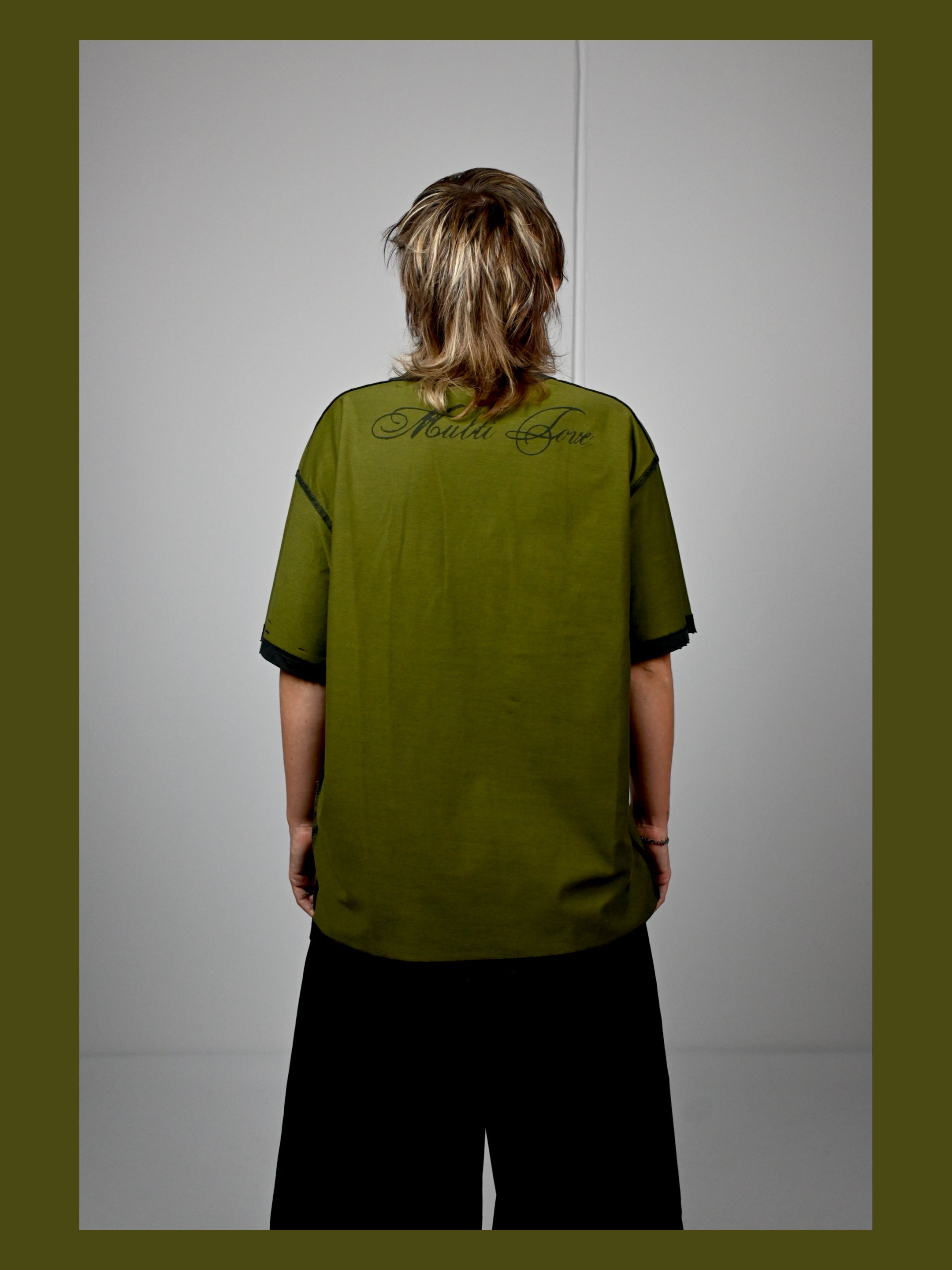 'ROT/WEEP' reversible t-shirt - GREEN