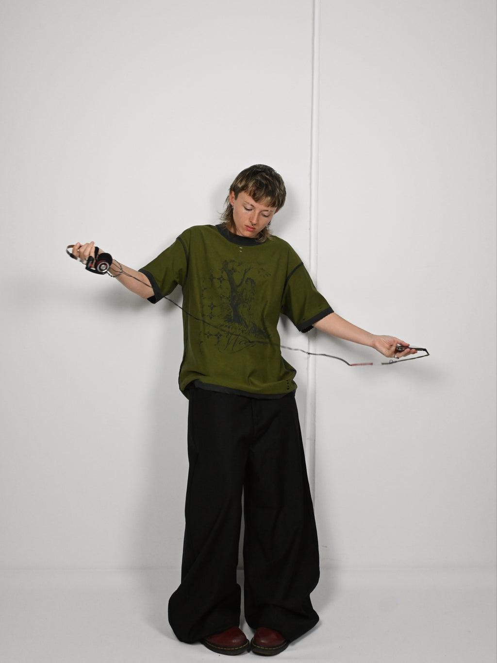 'ROT/WEEP' reversible t-shirt - GREEN