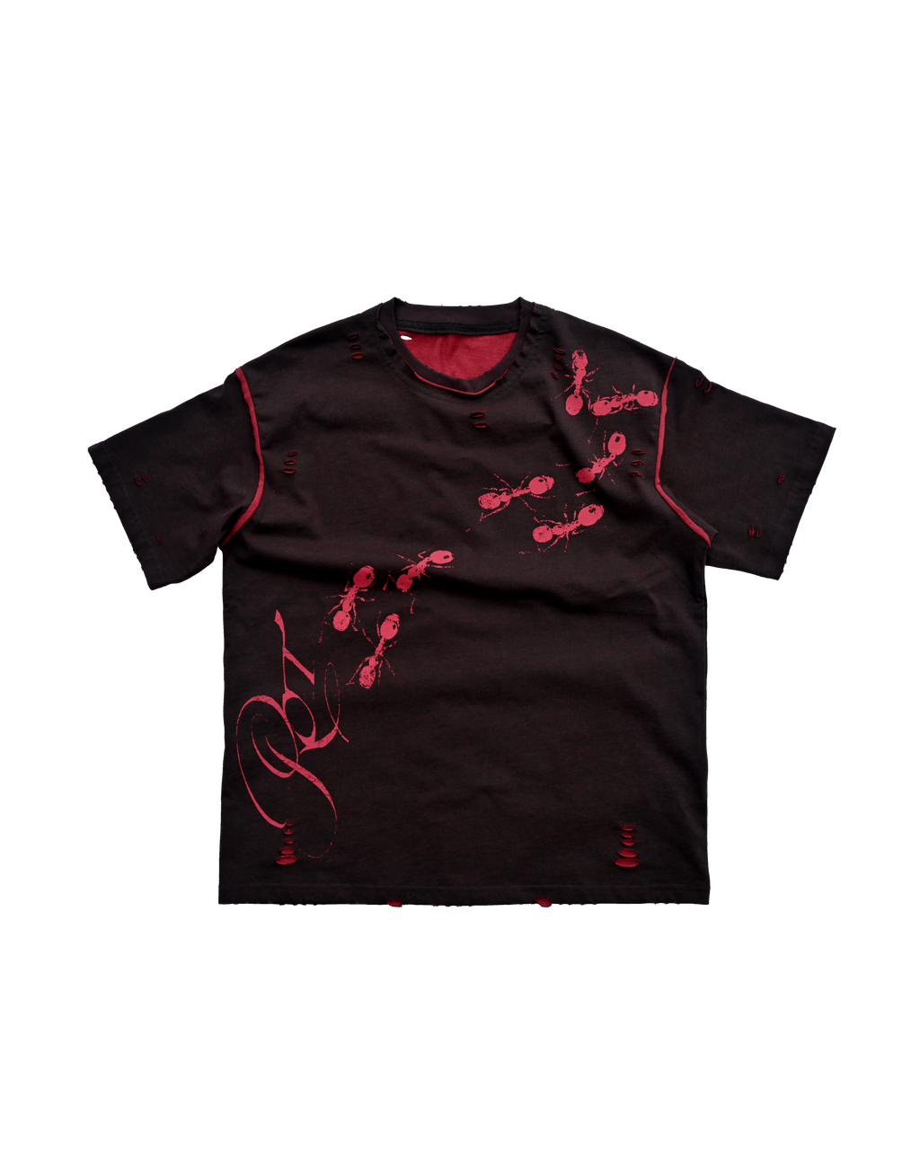 'ROT/WEEP' reversible t-shirt - RED