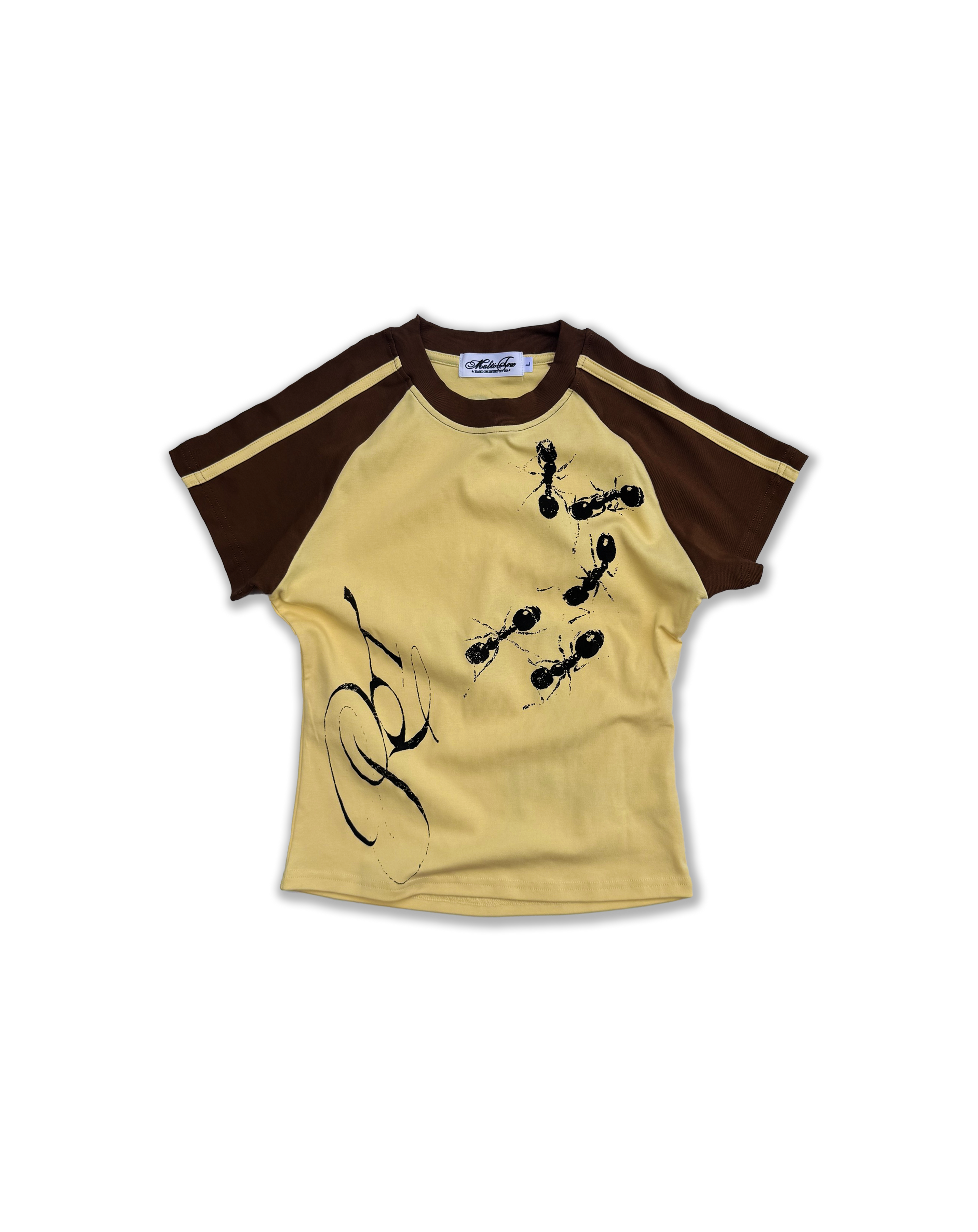 'ROT' baby tee - YELLOW