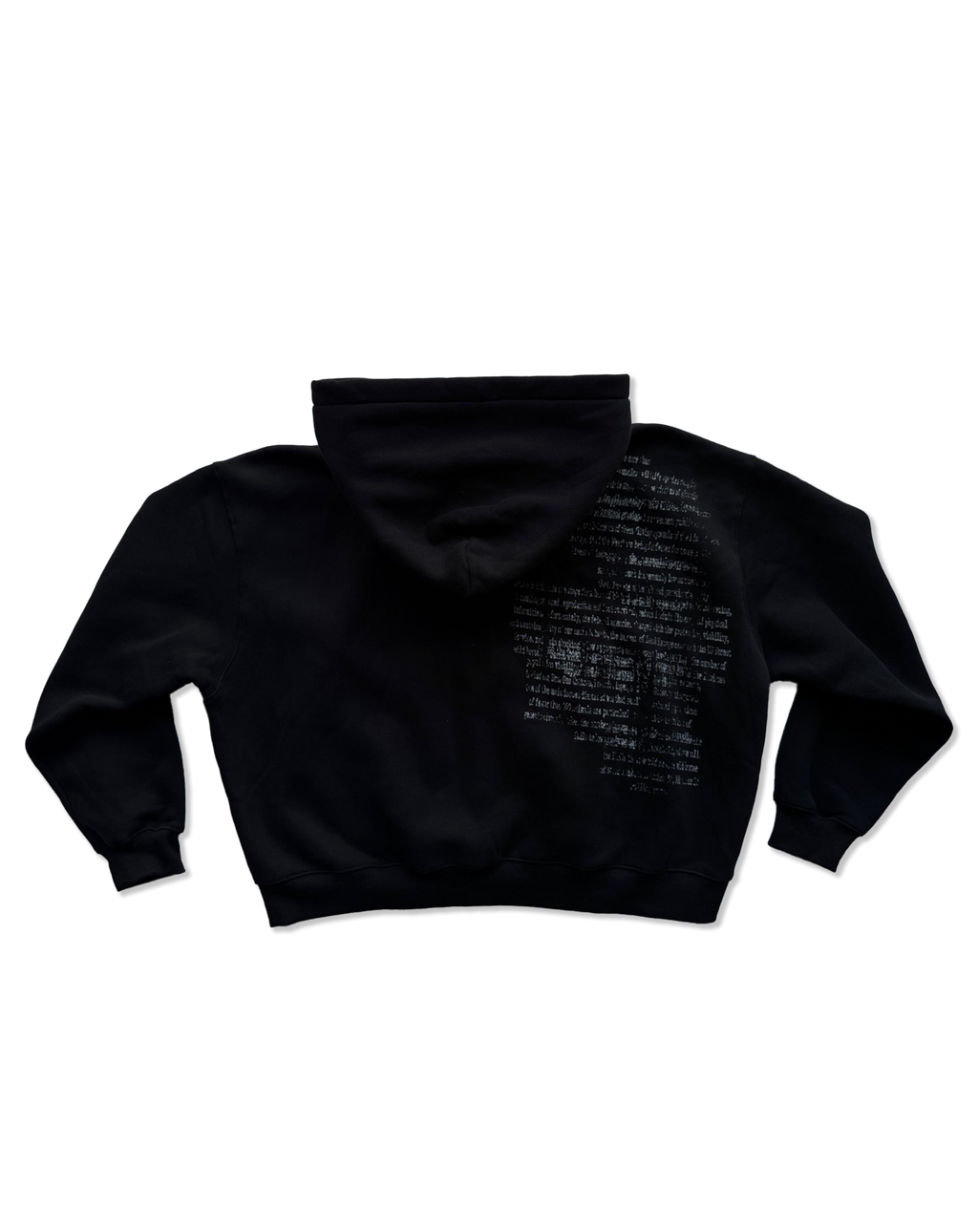 'SPOILT SCRIPT' fleece zip up black
