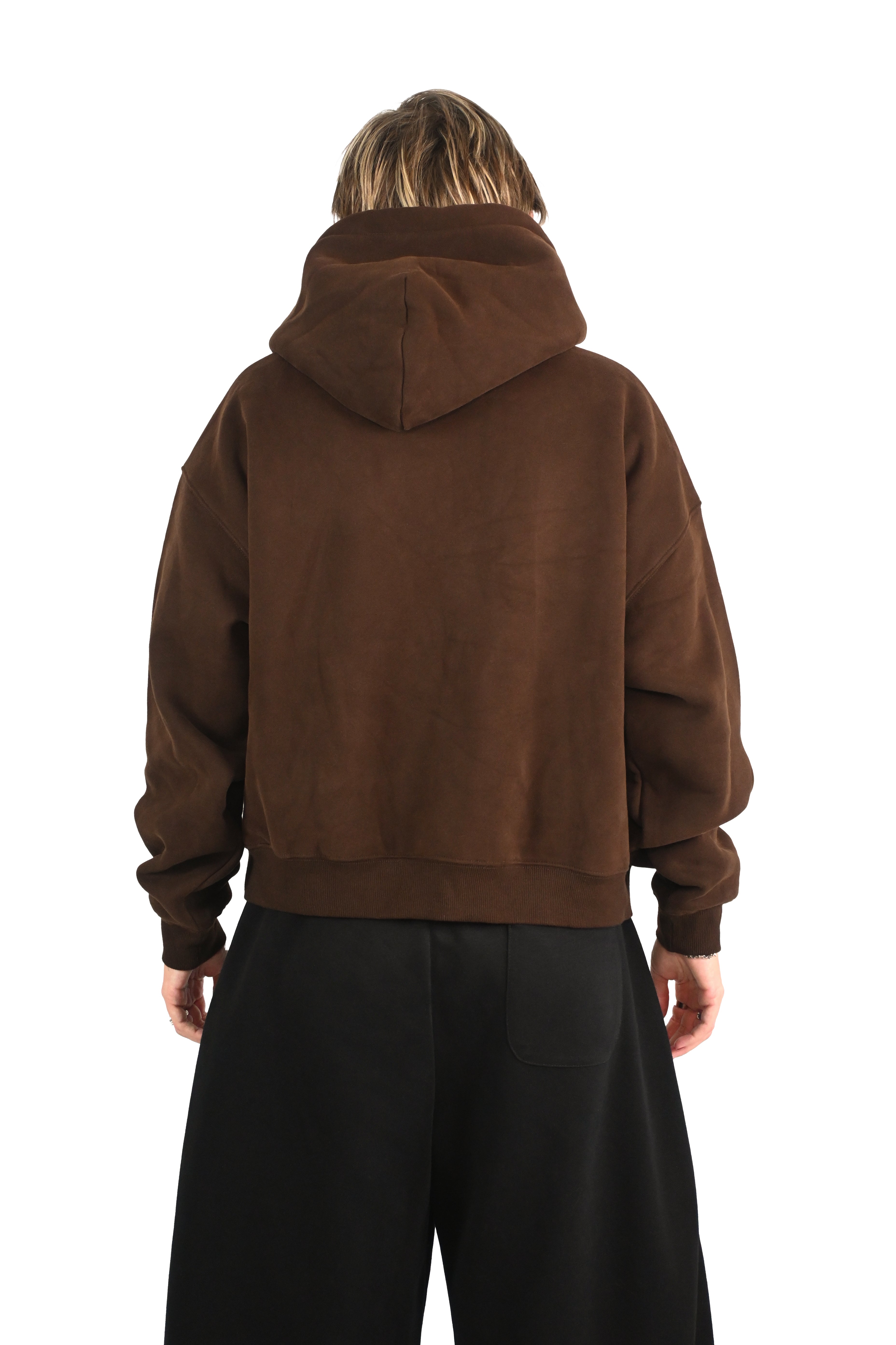 'TAINTED LOVE' fleece hoodie brown