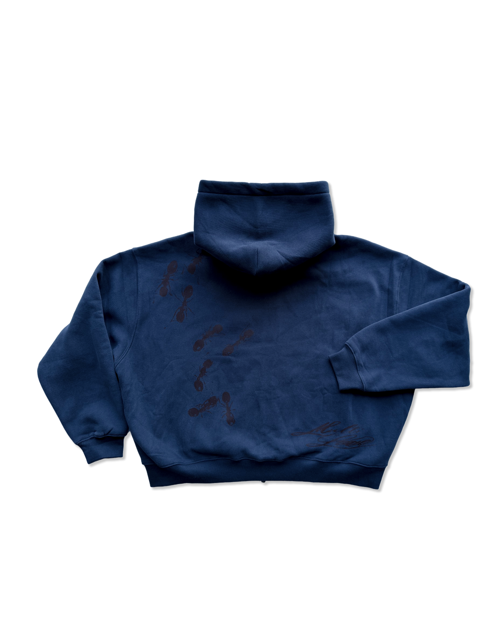'ROTTEN CORE' fleece zip up navy