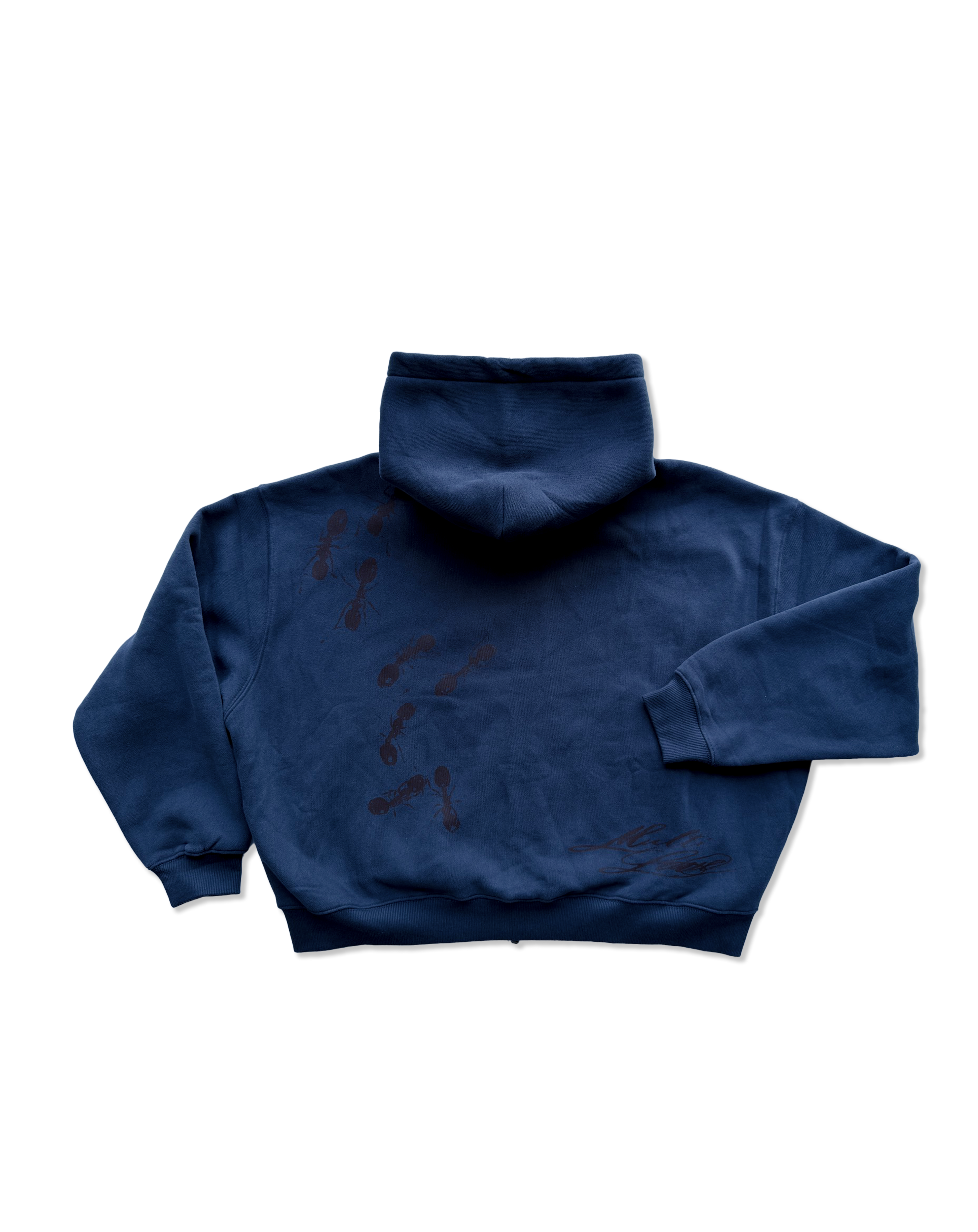 'ROTTEN CORE' fleece zip up navy
