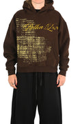 'TAINTED LOVE' fleece hoodie brown
