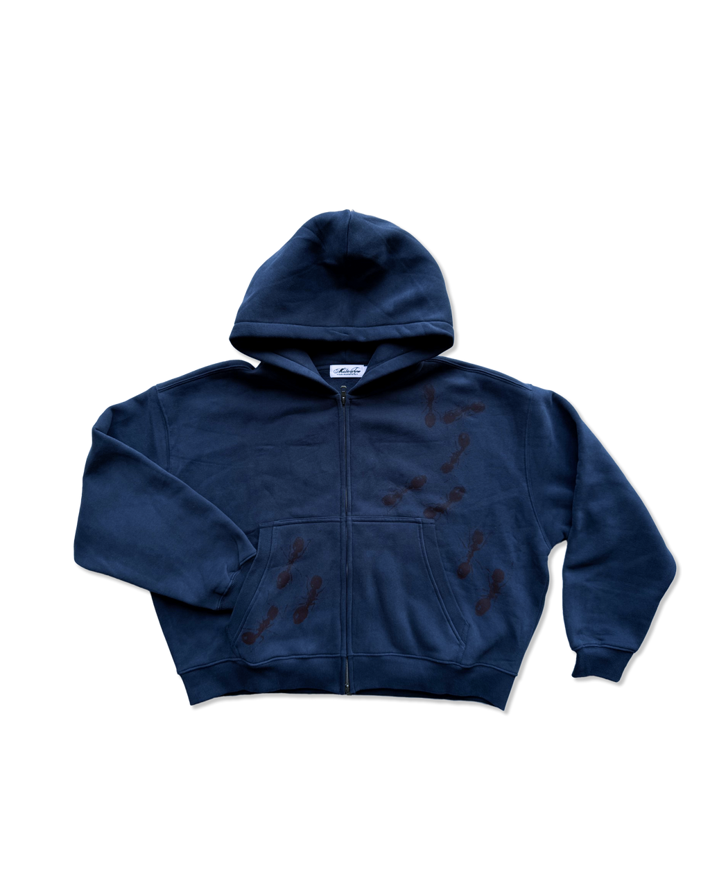 'ROTTEN CORE' fleece zip up navy