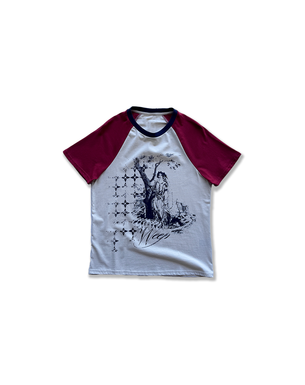 'WEEP' raglan t-shirt (small sizing)