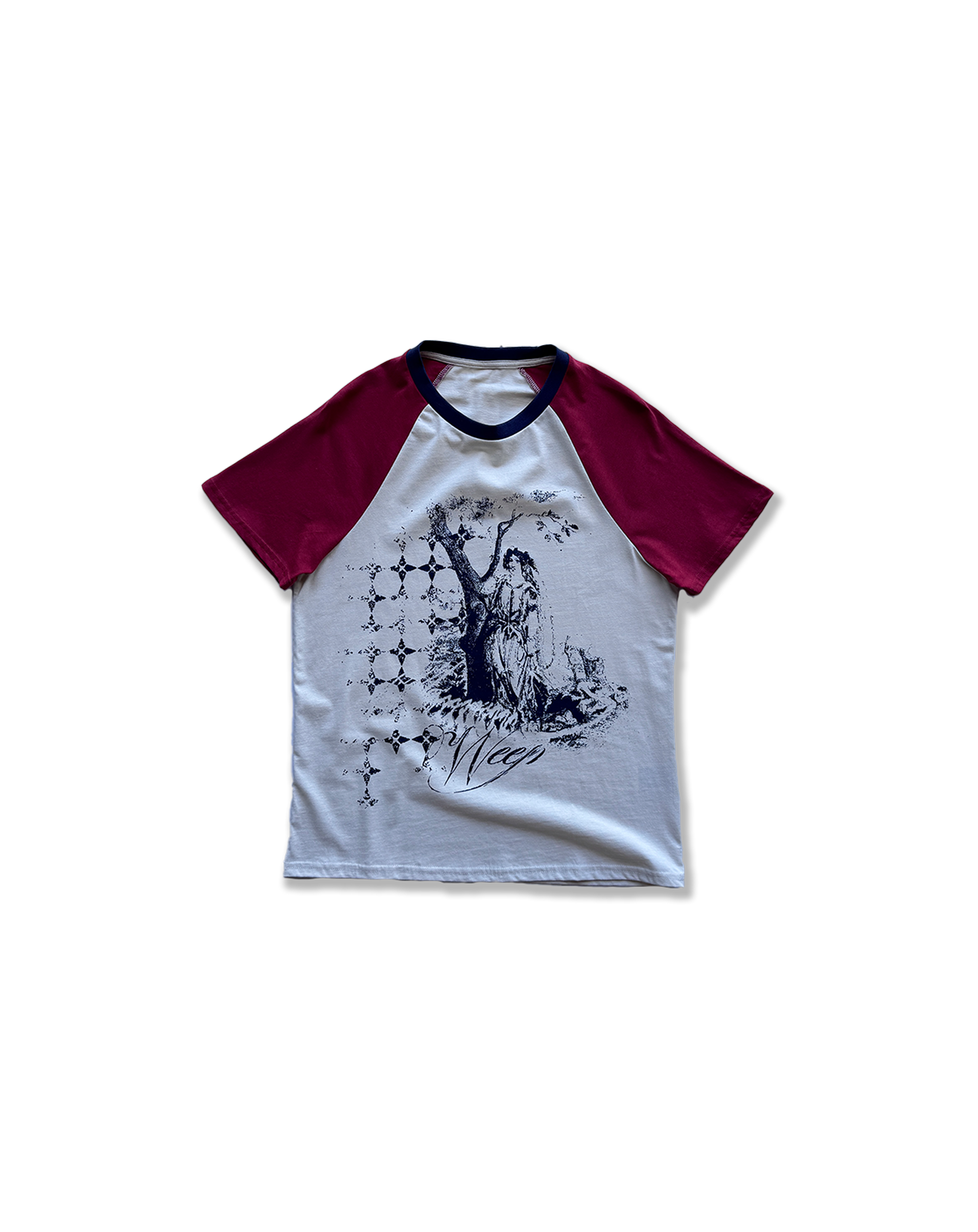 'WEEP' raglan t-shirt (small sizing)