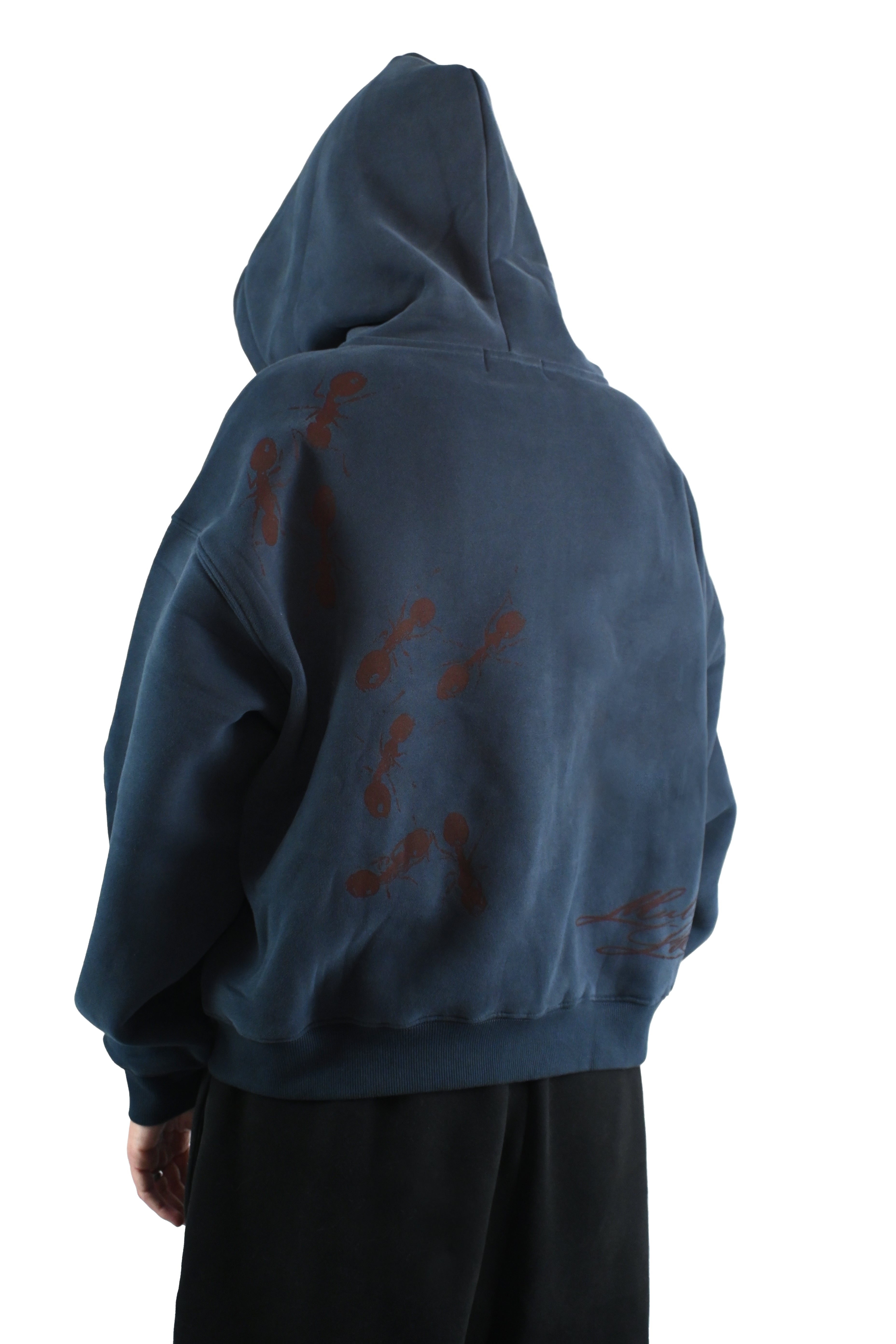 'ROTTEN CORE' fleece zip up navy